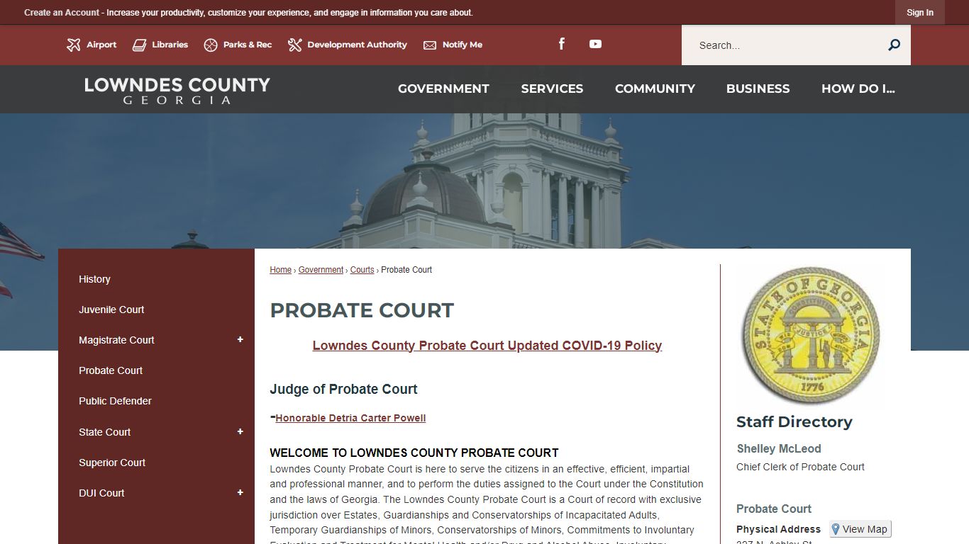 Probate Court | Lowndes County, GA - Official Website